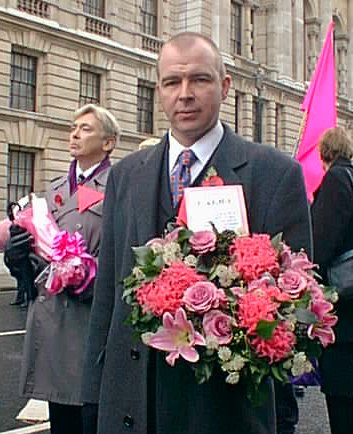 GALHA - Alan Jones displaying wreath