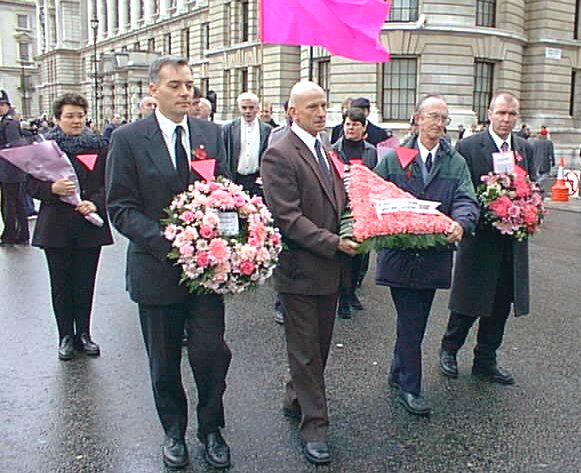 Queer Contingent, led by OutRage! + GALHA + PTT, marches along Whitehall