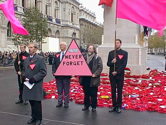 Ray Harvey-Amer at the Cenotaph after giving his address