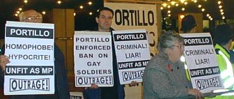'Portillo Unfit' Placards